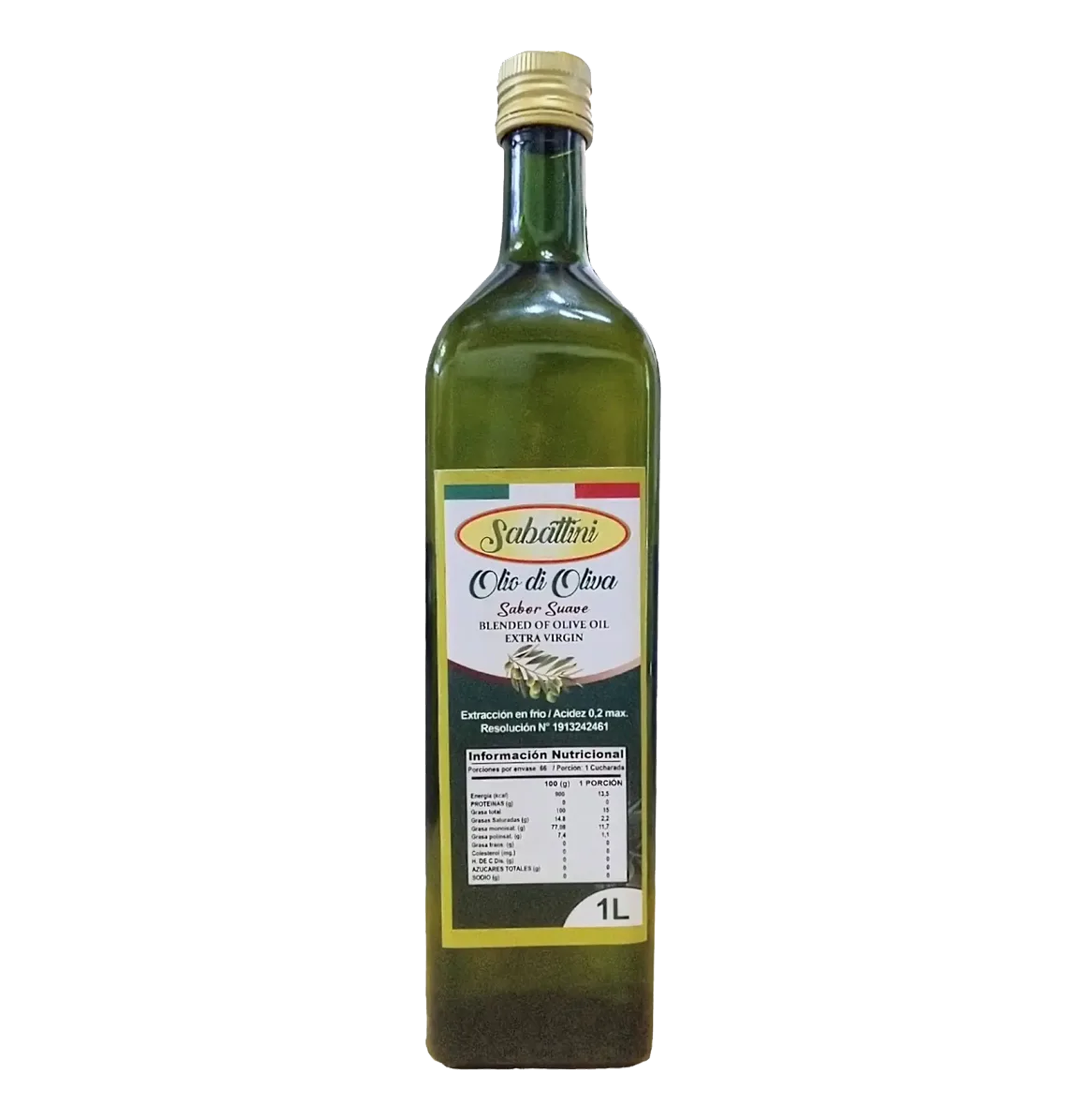 Aceite Oliva Sabanti 1 Litro envase vidrio - Imagen 1